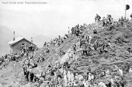 Nach Ende einer Traunsteinmesse